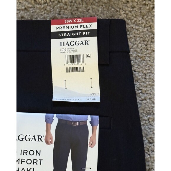 Hagger Men’s Size 36 x 32 pants Premium Flex stretch comfort stretch NWT - Picture 7 of 9